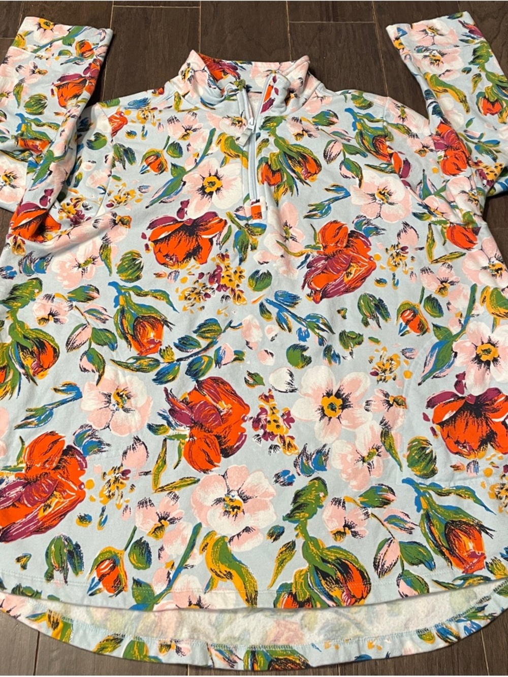 Vera Bradley French Quarter Zip Sea Air Floral Pattern 2xl